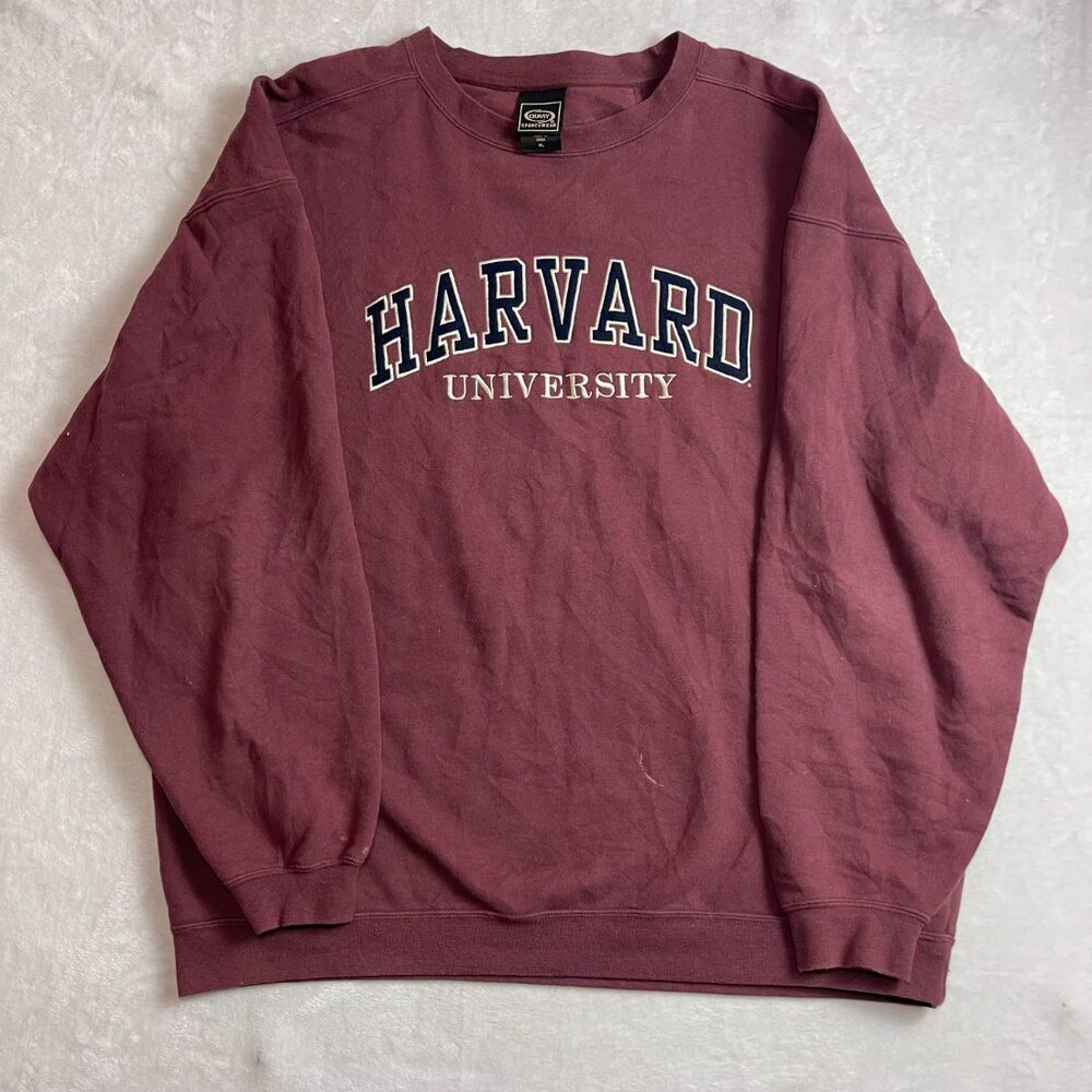 Harvard University Men's Burgundy Pullover Sweatshirt Size XL Collegiate